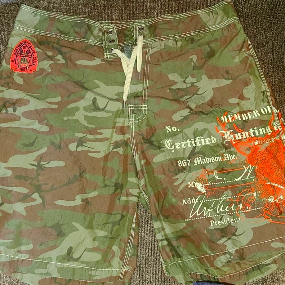 Vintage Camo Polo Ralph Lauren Board Shorts